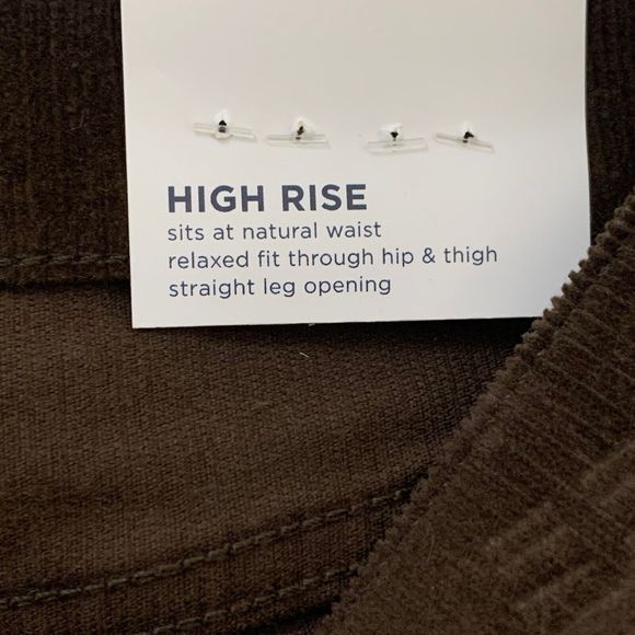 Lands End NWT Brown Corduroy Jeans Women 12 Tall High Rise - Picture 12 of 15